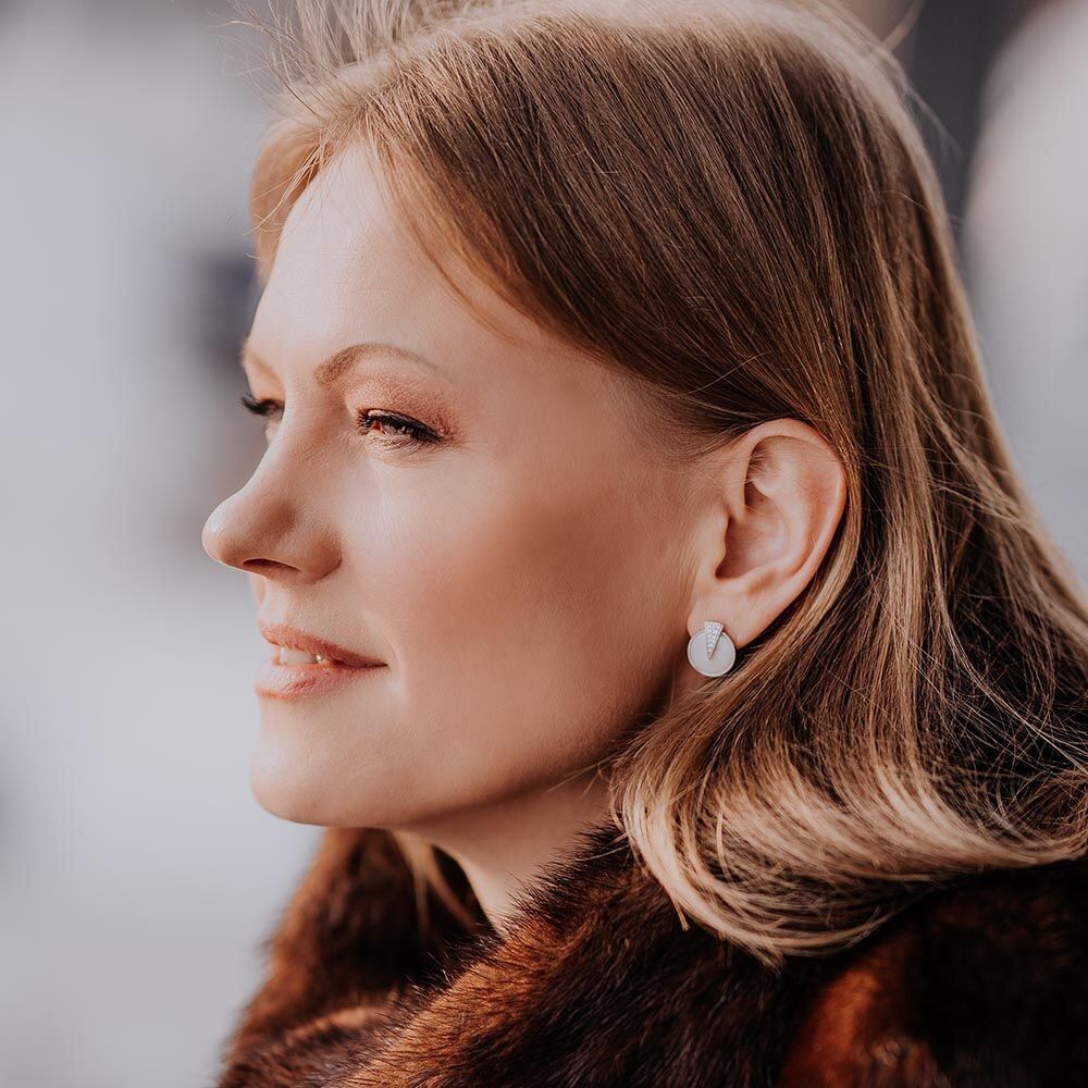 DONDELLA Ceramic Tessa White Earrings 5.52g
