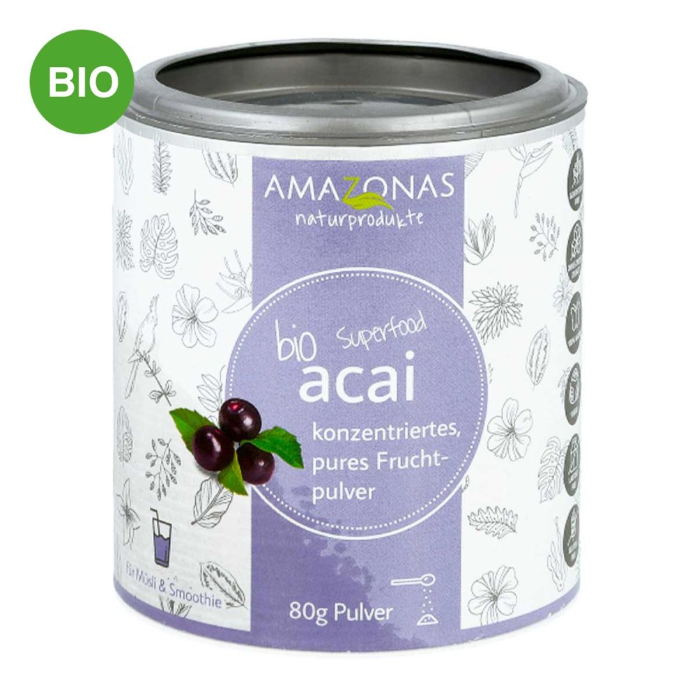 AMAZONAS Naturprodukte Handels GmbH Acai 100% Bio Pulver ohne Trägerstoffe 14004059