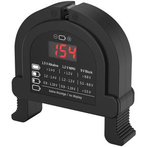 Ansmann Batterietester Battery Tester, für Rundzellen, LC-Display