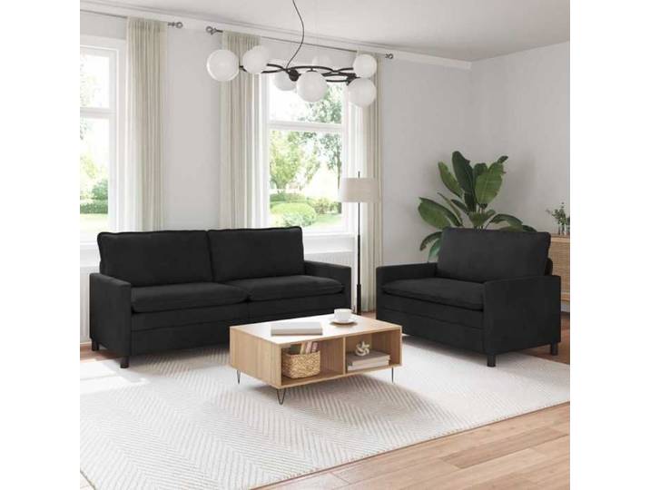 Ensemble de Canapés 2 pc Noir Velours 3417132