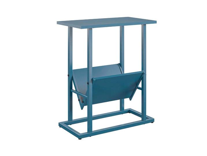 Mid.you Nachttisch NG Regal, Blau, Metall, Papier, rechteckig, eckig, 49x59x28 cm, Schlafzimmer, Nachttische