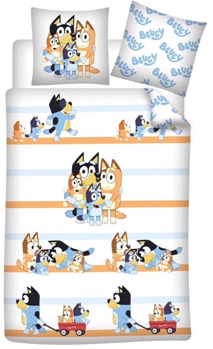 Bluey Dekbedovertrek Family - Katoen - 140 x 200 cm en 65 x 65 cm