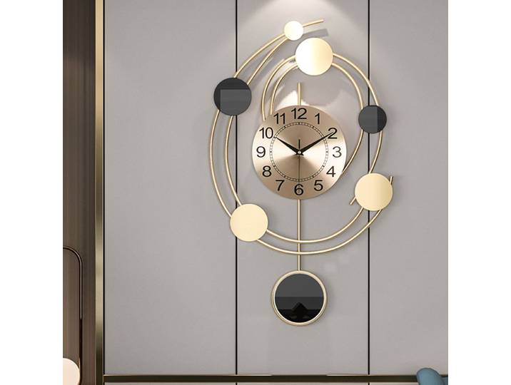 Horloge Murale Mécanique de Luxe, Design Moderne, Silays euse, en Métal localité, pour Salon