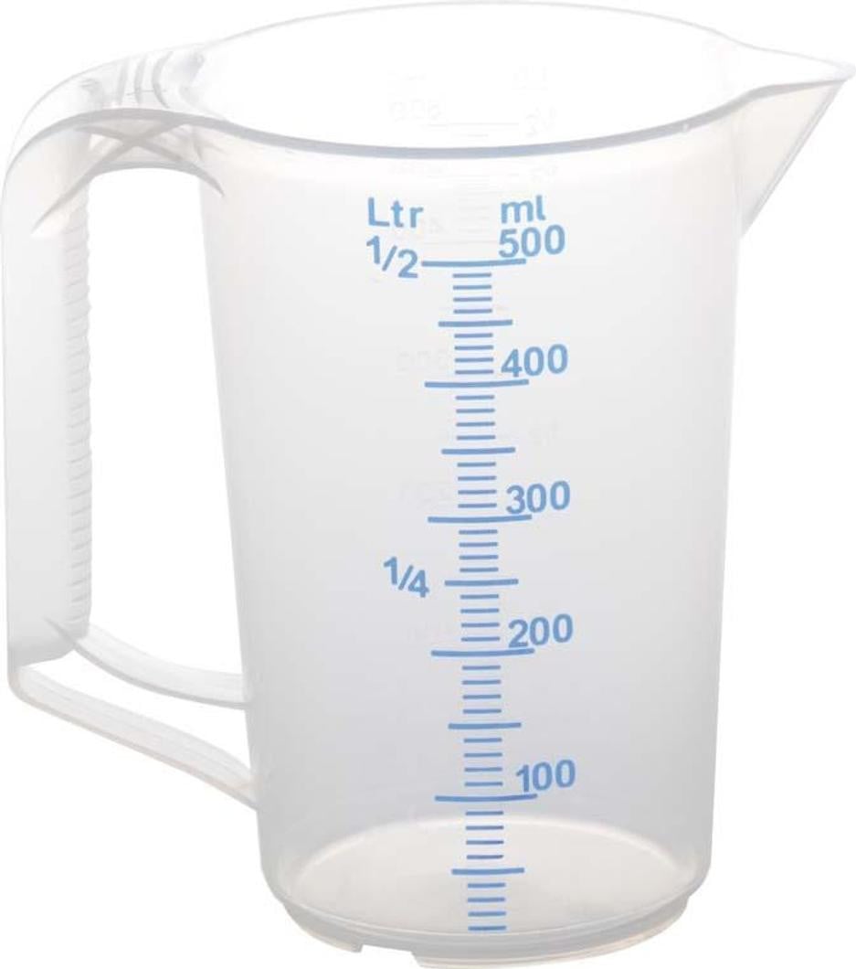 Hünersdorff meetbeker 500 ml, transparant, diameter: 9 cm, hoogte: 13,5 cm