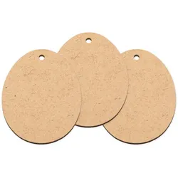 MDF-Eier, 5,5 x 7,5 cm, 6 Stück