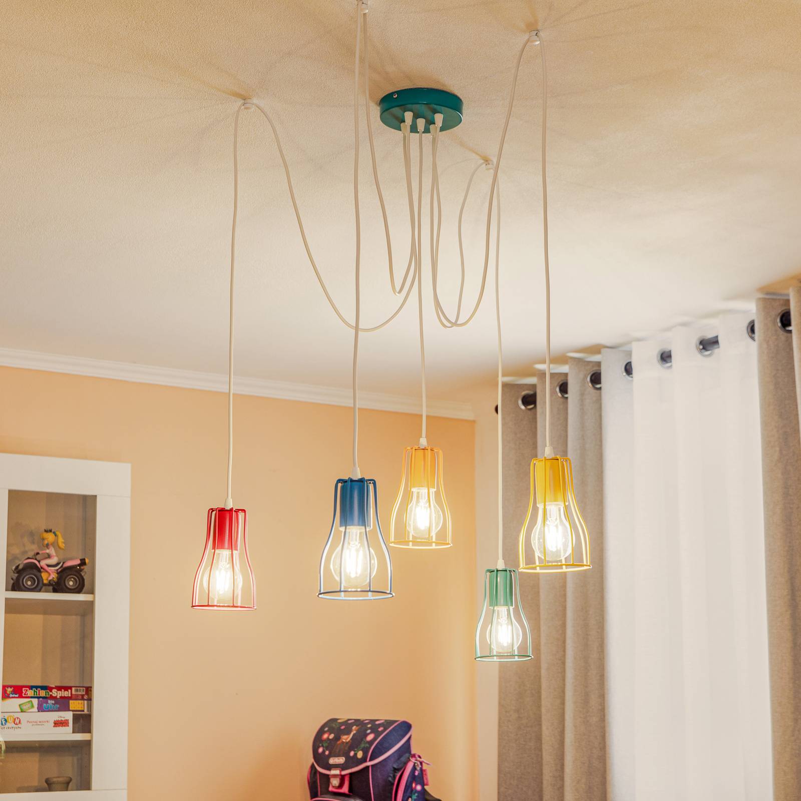 Hängelampe Tube HELAM, dimmbar, Multicolour, für Wohn- / Esszimmer, Metall, Junges Wohnen, Pendelleuchte
