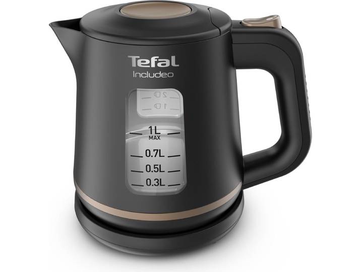 Tefal Includeo KI5338 - Waterkoker - 1L - Maataanduiding - Anti-kalkfilter - 2400W - Zwart