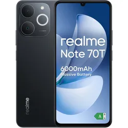 realme NOTE 70T OBSIDIAN BLACK SP.E4/256 GB (256 GB, Obsidian Black, 6.74", Dual SIM, 4G), Smartphone, Schwarz