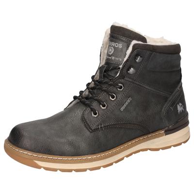 Winterboots LERROS, Herren, Gr. 44, Warmfutter, anthrazit used, Lederimitat, Schuhe Winterboots, Casual Boots, Winterboots mit Logoaufnäher an der Schuhzunge