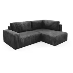 ECKSOFA Angela 4 Sitzplätze Schwarz