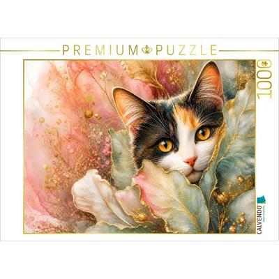 CALVENDO Puzzle Dreifarbige Mieze | 1000 Teile Lege-Größe 64 × 48 cm Foto-Puzzle für glückliche Stunden