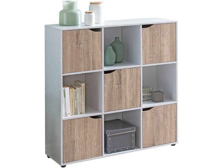 Regal Vardo 89 x 91 Weiß/Eiche Sonoma