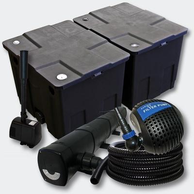Helloshop26 - Biofilter-Teichfiltrationsset für 60.000-Liter-Teiche mit UVC-Licht 72 Watt und Springbrunnenpumpe 4216516