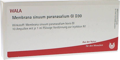 WALA Heilmittel GmbH MEMBRANA sinuum paransalium GL D 30 Ampullen 10X1 ml 03355991
