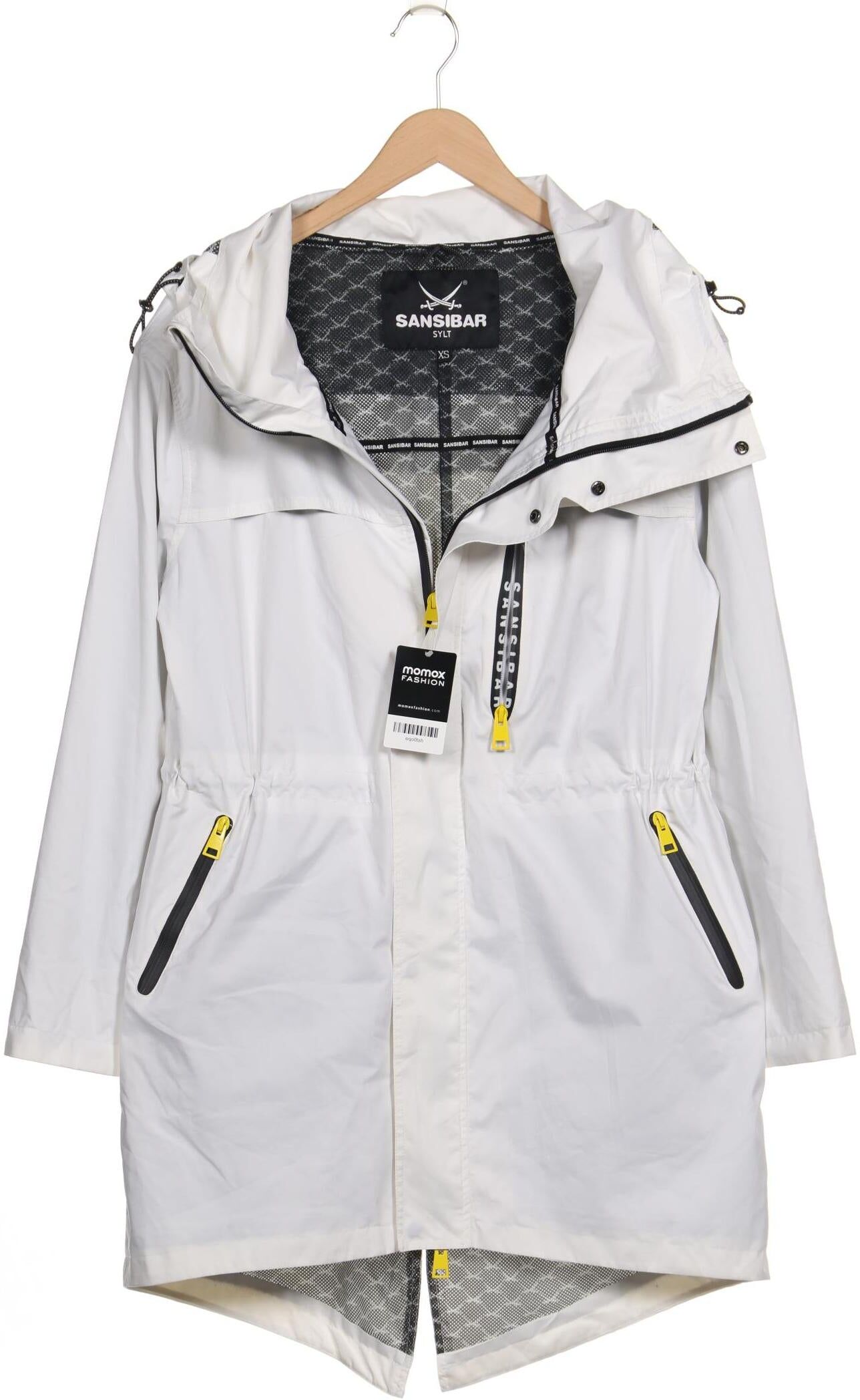Sansibar Damen Mantel, Weiß, Gr. XS, Synthetik - Second Hand