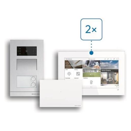 Busch-Jaeger Zweifamilienhaus-Set H8-2FHB/SET Video Basic Welcome IP AP (2CKA008300A1455)