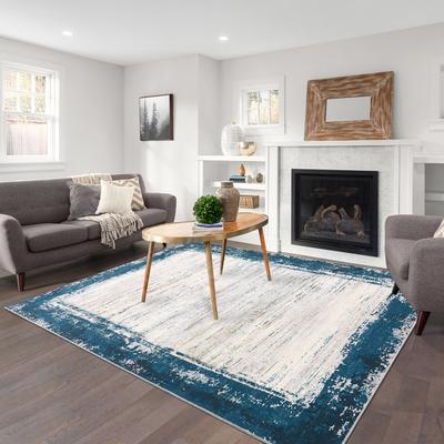 Garvee Rustic Abstract Machine Washable Rug