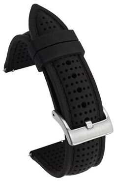 Uplifted Finds Soft Silicone Rubber Watch Strap 20mm 22mm 24mm Waterproof Sport Wrist Band 24 Mm black black