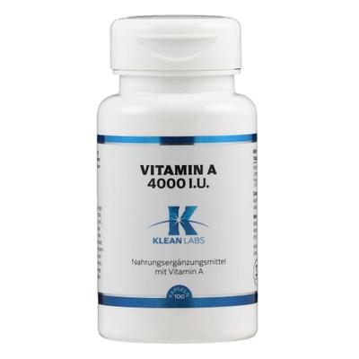 Vitamin A 4000 I.u. Klean Labs Kapseln 100 St