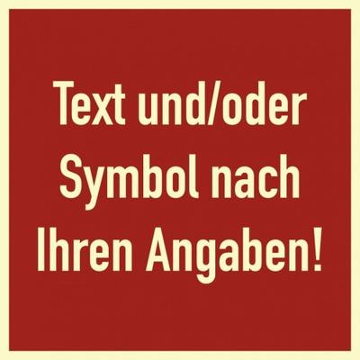 Dreifke® Aufkleber, Brandschutzzeichen - Text nach Ihren Angaben, Folie, nachl., 160-mcd, 100x100 mm