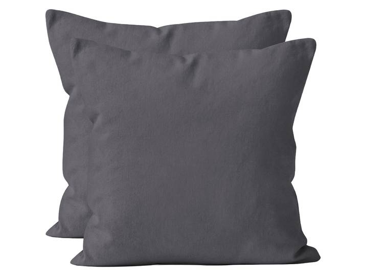 2er-Set Kissenbezug, 100% Baumwolle, 40 x 40 cm, anthrazit