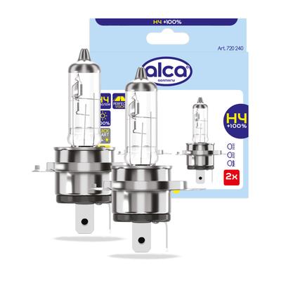 ALCA Glühlampe Halogenlampe H4 12V 60/55W +100% 2Stk. 720240