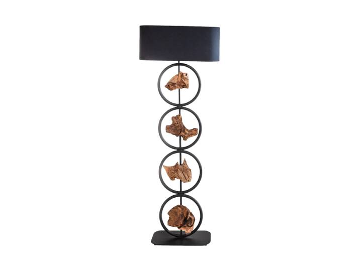 Design Stehlampe „Elements“ Akazienholz Schwarz, Natural Invicta Interiors