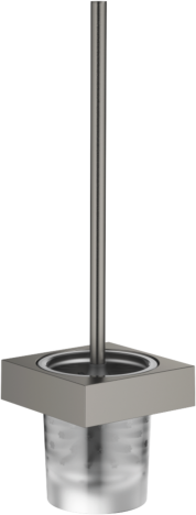 Dornbracht WC-Bürstengarnitur 83900780-99 Wandmodell, Glas aus Kristallglas, matt, Dark Platinum matt
