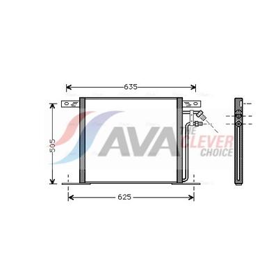AVA CLEVER CHOICE Kondensator, Klimaanlage MS5220 für Mercedes