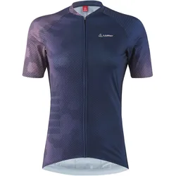 Löffler, Damen, Velotrikot, Datenblatt für Kurzarm-Radtrikot mit Radtrikot FZ classy hotBOND - dunkelblau (42, XL), Blau, XL, 42