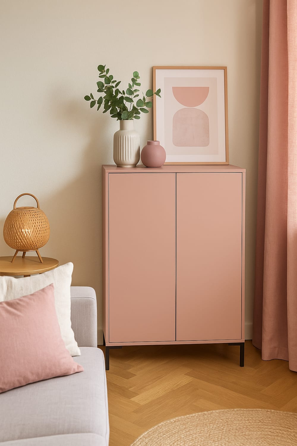 RNT by Really Nice Things Meuble organisateur multifonction rose Rose 75x123x40cm