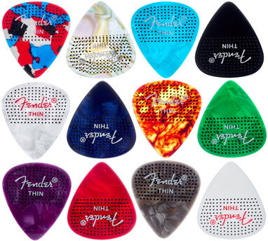Fender 351 Dotted Celluloid 12Pk Thin
