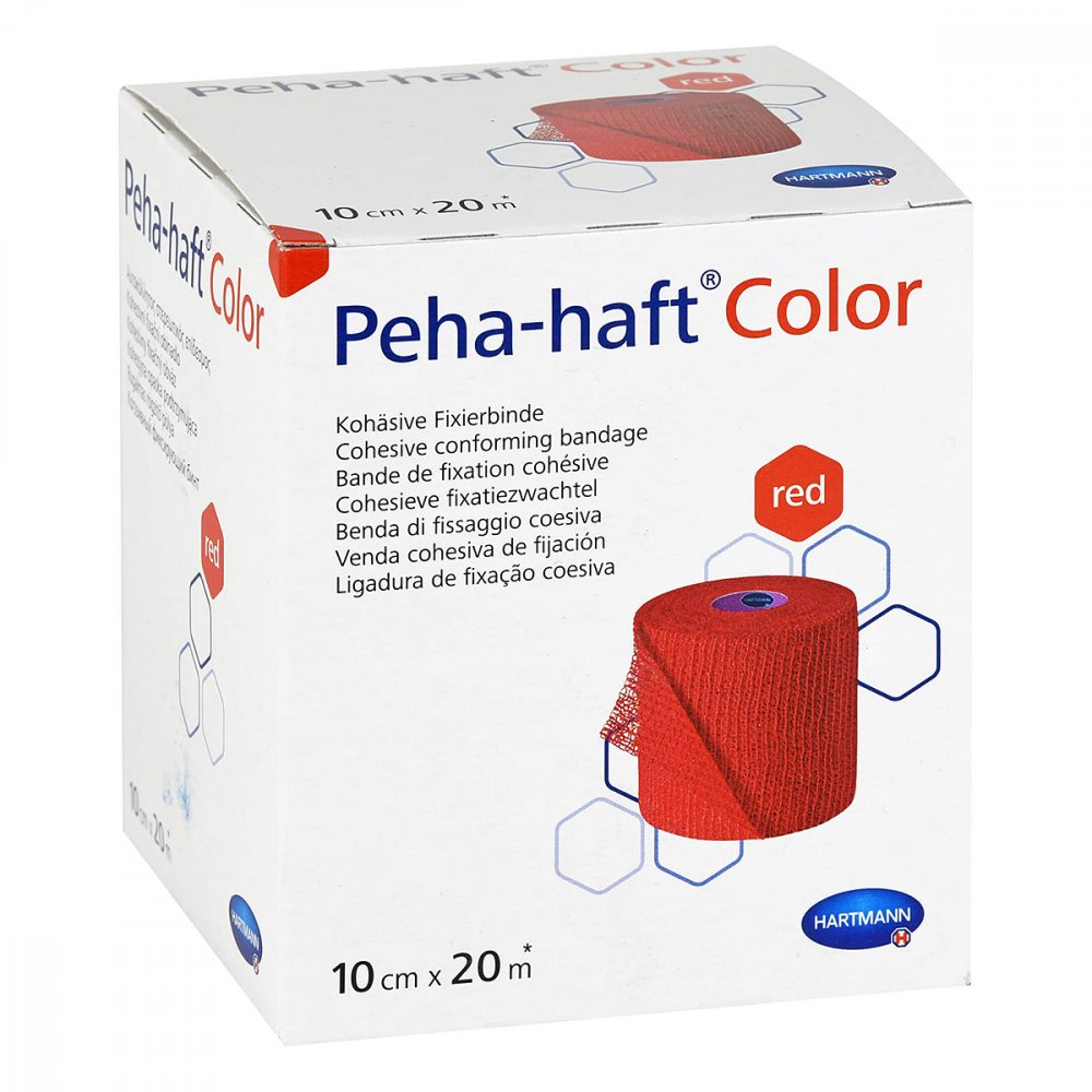PAUL HARTMANN AG Peha Haft Color Fixierbinde latexf.10 cmx20 m rot 08886517