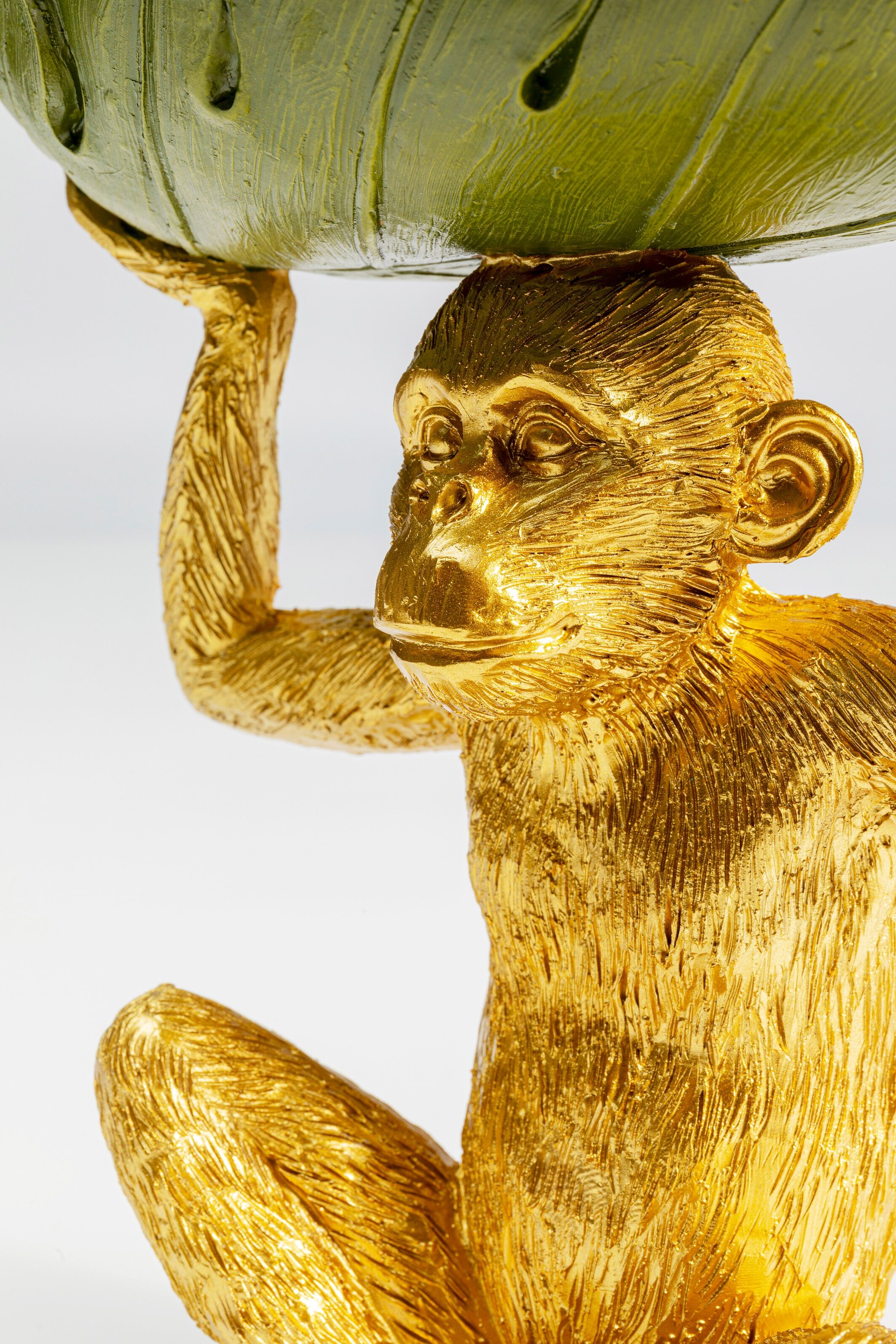 Dekoschale KARE DESIGN "Deko Schale Banana Leaf 14x24cm", gold (goldfarben), Dekoschalen, Dekoschale goldfarben Einheitsgröße