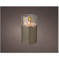 Lumineo, LED Kerzen, LED Kerze Wachs Indoor rauchgrau 10 x 17,5 cm (1x)