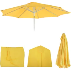 Ersatz-Bezug für Sonnenschirm Asti, Sonnenschirmbezug Ersatzbezug, Ø 3m Stoff/Textil ~ gelb