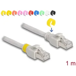 DELOCK NWK RJ45 Cat.6A S/FTP mit farbigen Clips 1 m