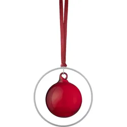 Kitai Weihnachtskugeln im Ring bordeauxrot, 4 St.