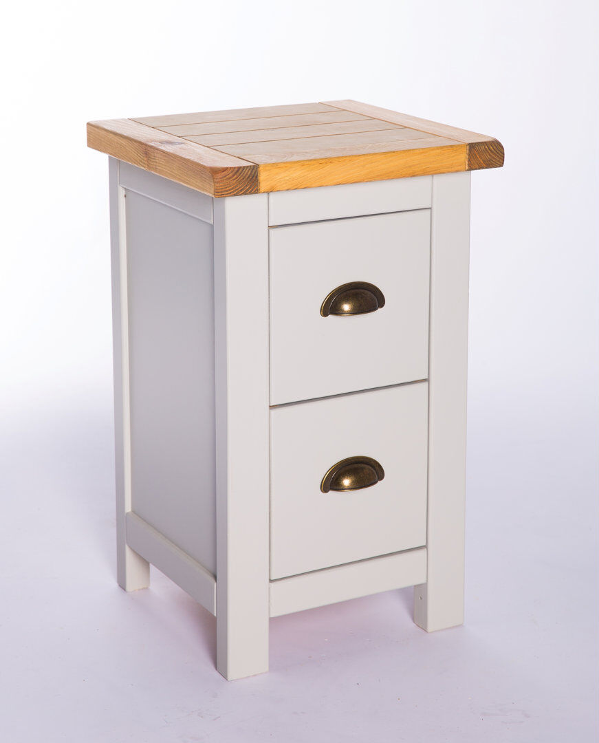 Fernleaf Astrid 35 cm W Bedside Table Light Grey 56cm H X 35cm W X 32cm D