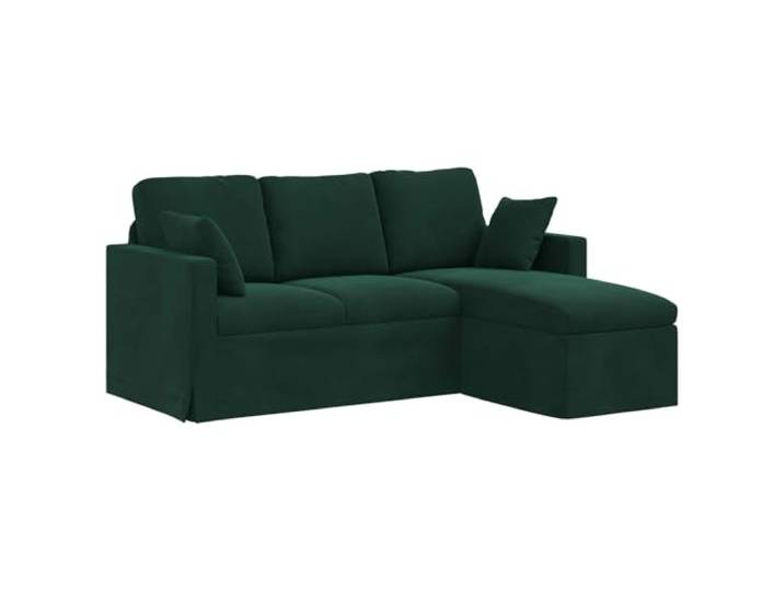 Makastle Sofa Couch Dunkelgrün 178 x 134 x 80 cm Samt