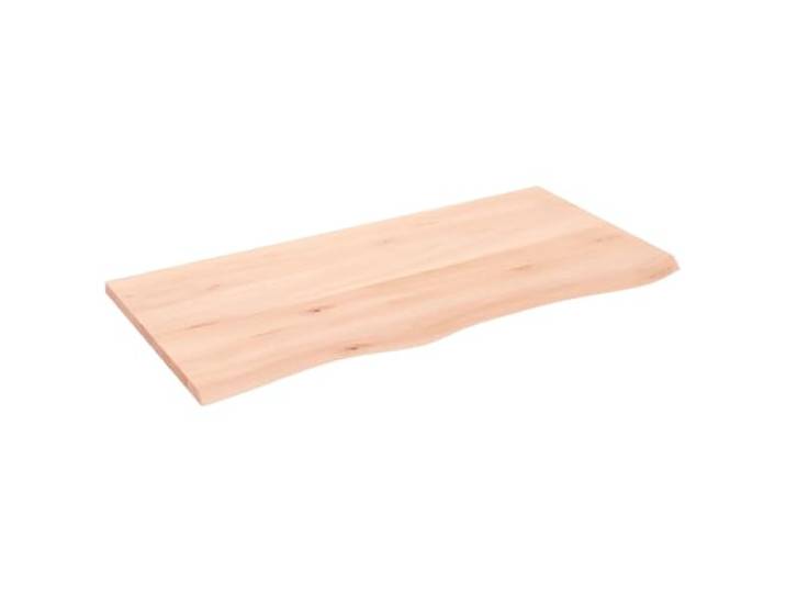 fsahslih Tischplatte 100x50x2 cm Massivholz Eiche Unbehandelt Baumkante Handgefertigte Ersatzplatte mit charaktervoller Waldkante für individuelle DIY Möbel im Esszimmer oder Heimbüro.