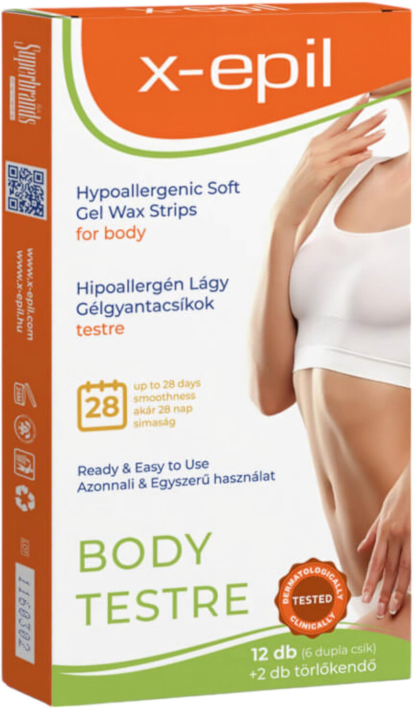 X-Epil - Hypoallergenic Body Wax Strips (12 Strips)