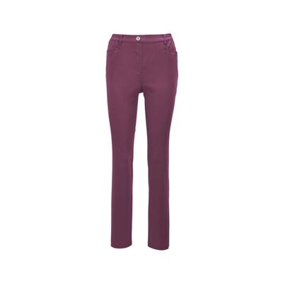 Schlupfhose GOLDNER "Leichte Baumwollschlupfhose MARTHA", Damen, Gr. 38, N-Gr, lila (aubergine), Obermaterial: 98% Baumwolle CO. 2% Elasthan EL., Casual, Hosen Schlupfhose, keine/nicht relevant