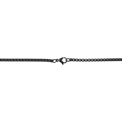 Kette ohne Anhänger ADELIA´S "Halskette mit Anhänger – Kreuz aus Edelstahl", schwarz, Halsketten, Damen, 61cm, Edelstahl, Schöne Geschenkidee zum einfach so