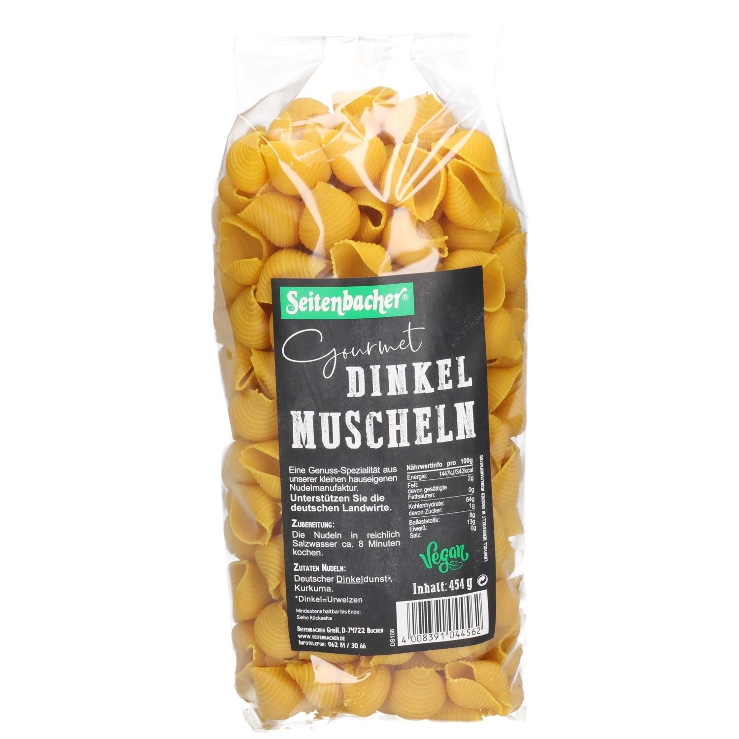 Seitenbacher Dinkel Naturkost Nudeln, Muscheln 454 g Sonstige