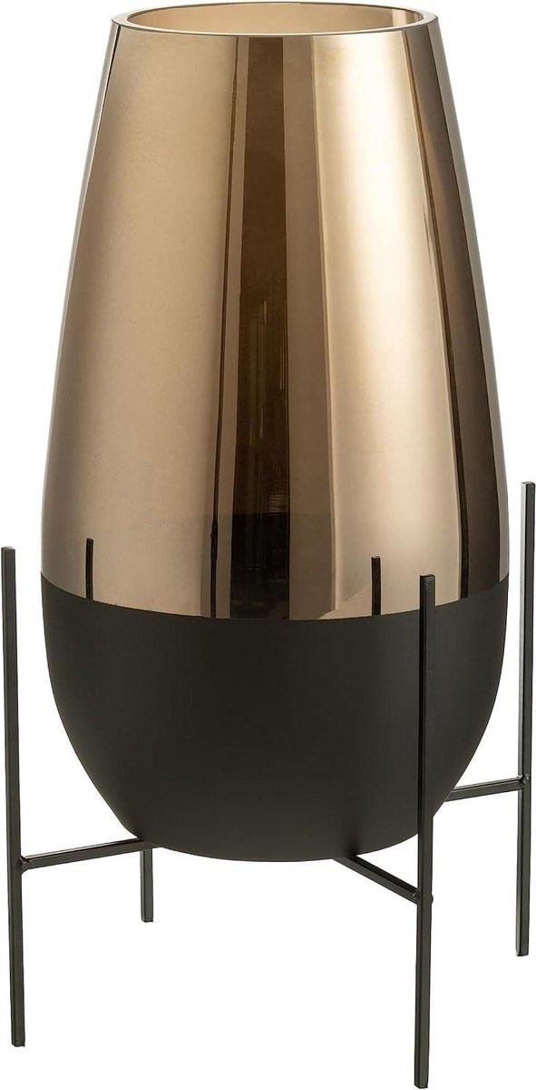 Vaas Milan Decoratievaas Goud/Zwart Hoogte: 47.5 cm
