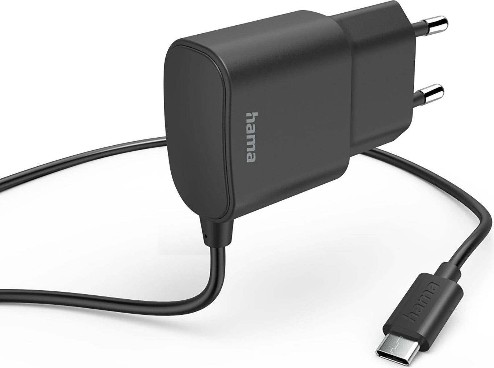 Hama USB Type-C oplader, 12W/2,4A, 1 meter, zwart