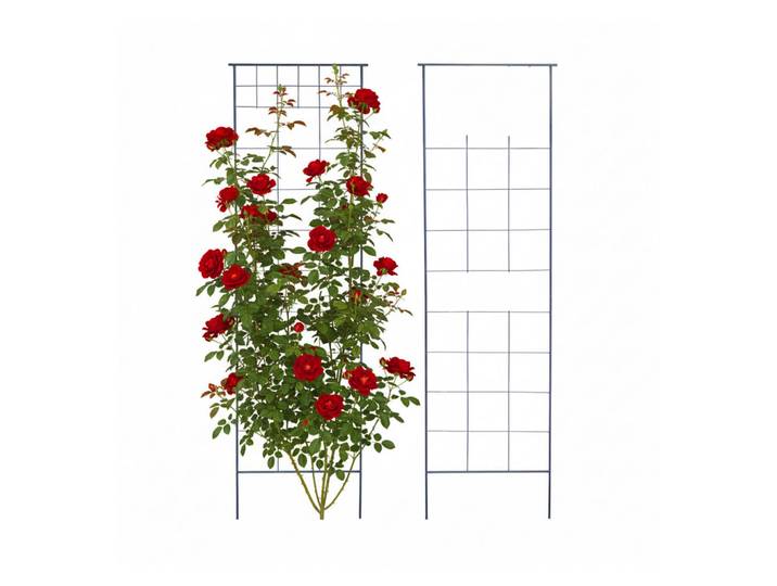 Relaxdays Rankgitter Schwarz 2er-Set Stahl 193x58x1 cm, Metall, 58x193x1 cm, Dekoration, Gartendeko, Rankgitter