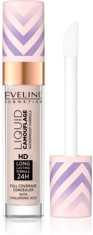 Eveline Cosmetics Liquid Camouflage wasserfester Korrektor mit Hyaluronsäure Farbton 02 Light Vanilla 7.5 ml