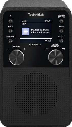 TechniSat DIGITRADIO 317 Tischradio DAB+, FM UKW, DAB+, Bluetooth, AUX Weckfunktion Schwarz